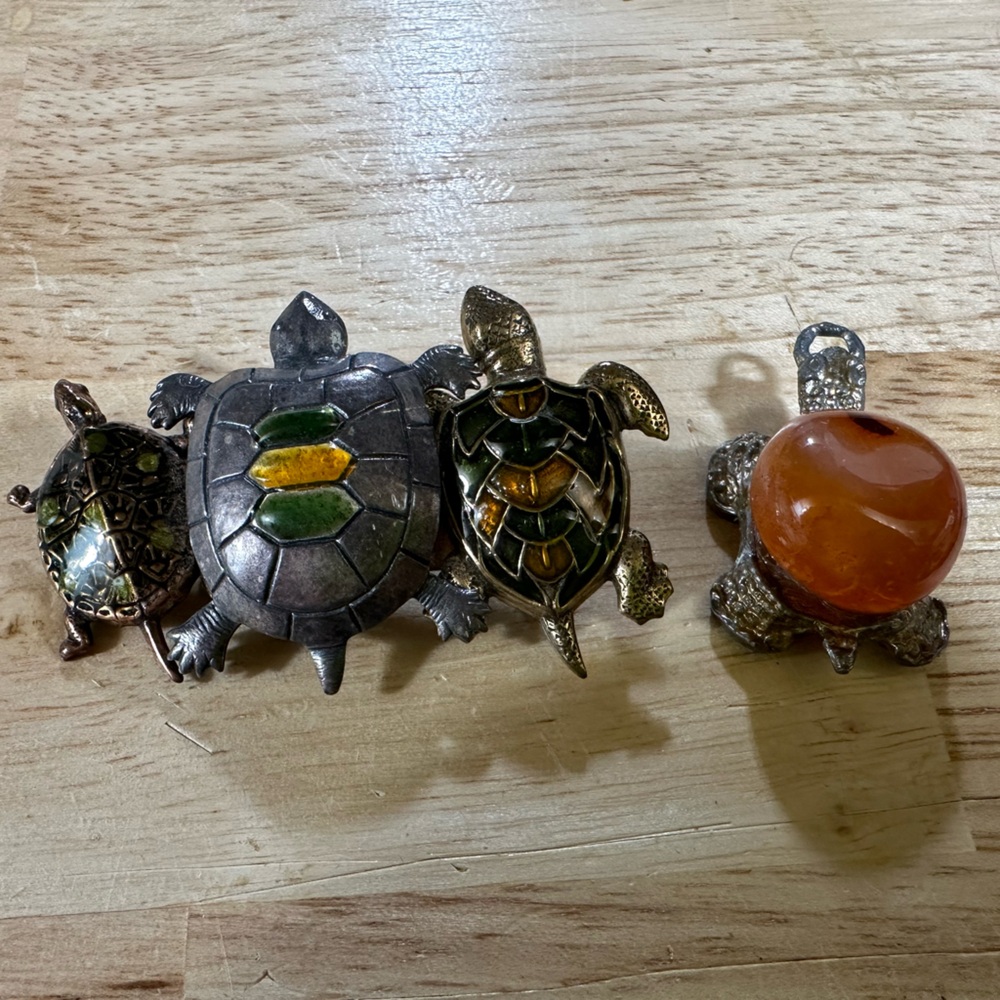 Turtle Brooch and Necklace Charm